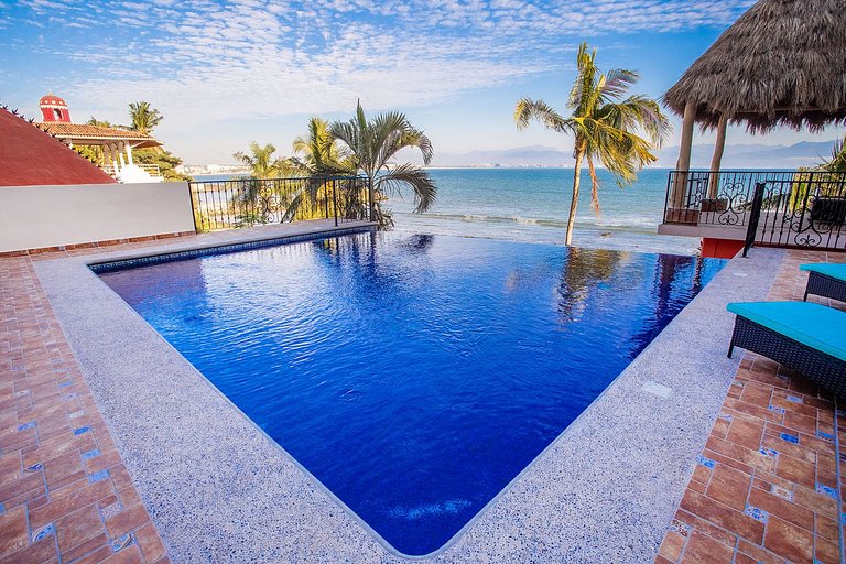 Oceanfront Escape with Private Beach, Pool & Views