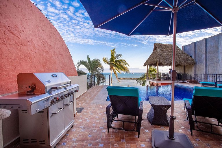 Oceanfront Escape with Private Beach, Pool & Views