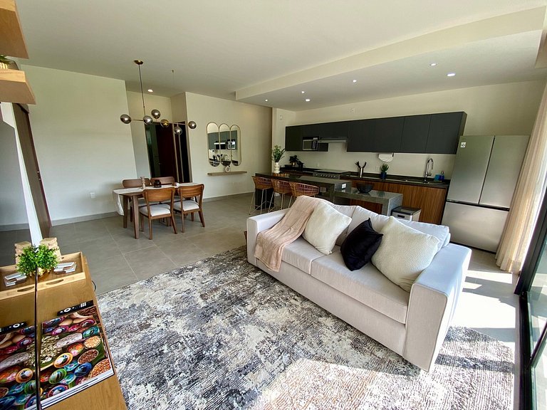 Condo en Nuevo Vallarta, Alberca y Patio Privado