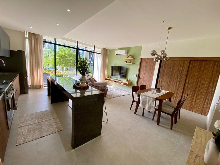 Condo en Nuevo Vallarta, Alberca y Patio Privado