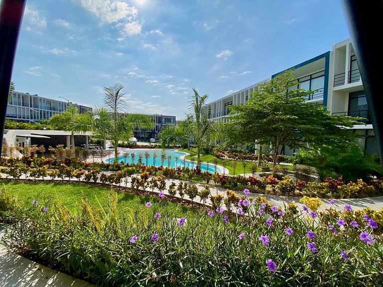 Condo en Nuevo Vallarta, Alberca y Patio Privado