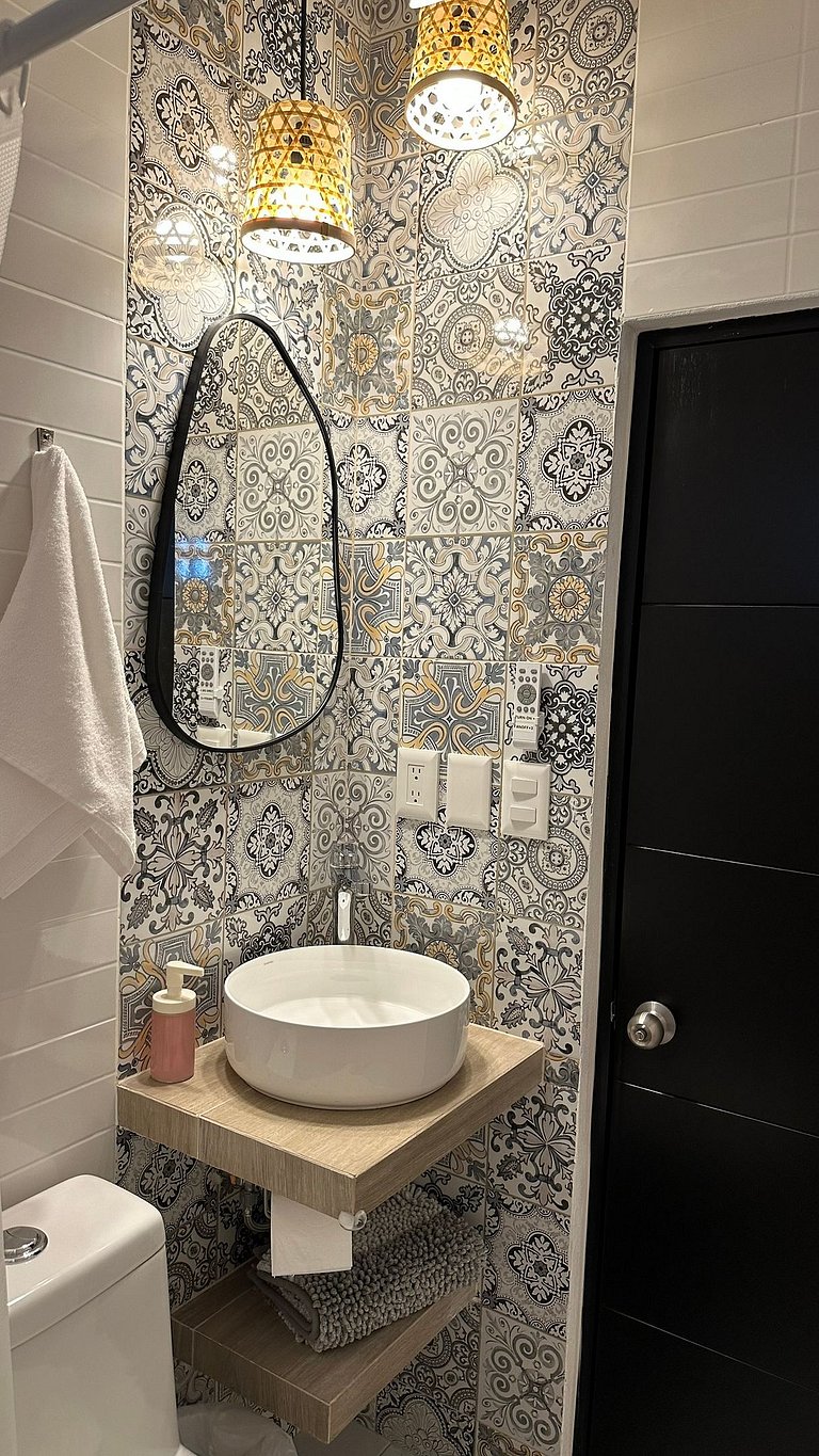 Palm-Shaded Pool Access, Near Beachfront Shops